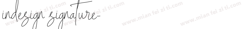 indesign signature字体转换